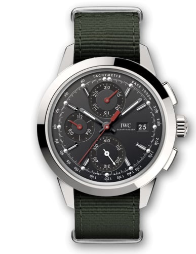 IWC Schaffhausen Ingenieur Chronograph Custom Stainless Steel / Black-Red / NATO