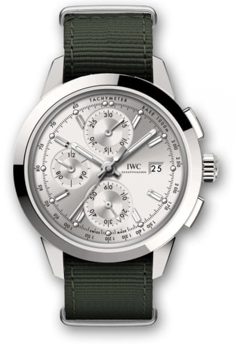 IWC Schaffhausen Ingenieur Chronograph Custom Stainless Steel / Silver-Rhodium / NATO