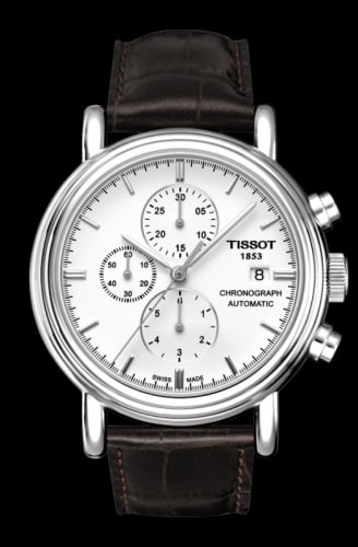 Tissot Carson Chronograph Automatic 42 Stainless Steel / White / Strap
