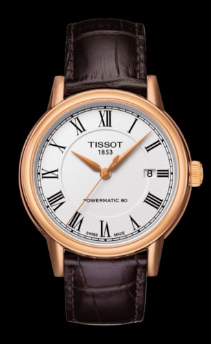 Tissot Carson Powermatic 80 Rose PVD / White Roman