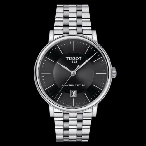 Tissot Carson Premium Powermatic 80 Stainless Steel / Black / Bracelet
