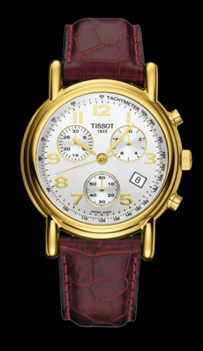Tissot Carson Chronograph Quartz 39.7 Yellow Gold / Silver / Strap