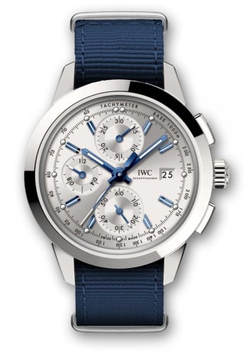 IWC Schaffhausen Ingenieur Chronograph Custom Stainless Steel / Silver-Blue / NATO