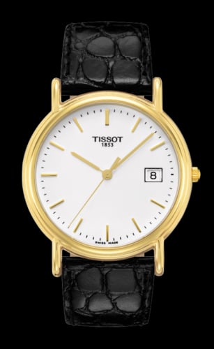 Tissot Carson Quartz 33.7 Yellow Gold / White / Strap