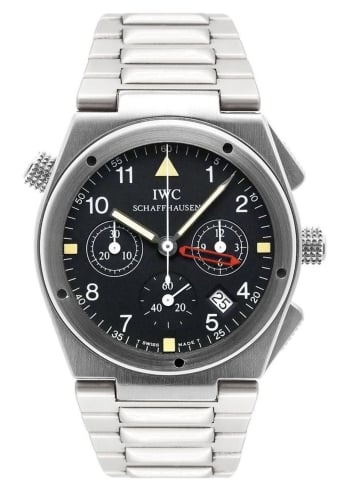 IWC Schaffhausen Ingenieur Mecaquartz Chronograph Alarm White Gold / Black / Bracelet