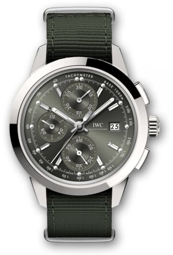 IWC Schaffhausen Ingenieur Chronograph Custom Stainless Steel / Green-Rhodium / NATO