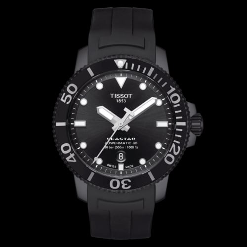 Tissot Seastar 1000 Powermatic 80 43 PVD / Black / Rubber