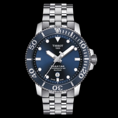 Tissot Seastar 1000 Powermatic 80 Silicium 43 Stainless Steel / Blue / Bracelet