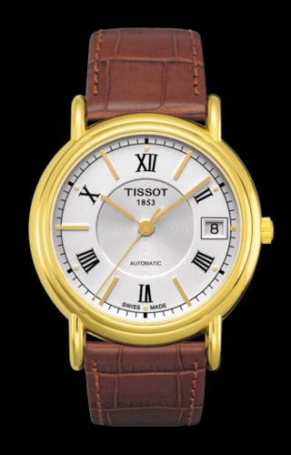 Tissot Carson Automatic 35.5 Yellow Gold / Silver / Strap