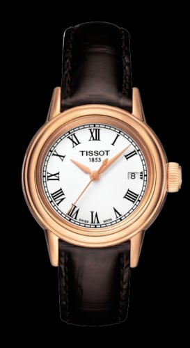 Tissot Carson Quartz 29.7 Rose Gold PVD / White / Strap