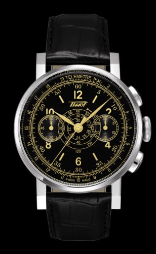 Tissot Heritage Chronograph Stainless Steel / Black / Strap