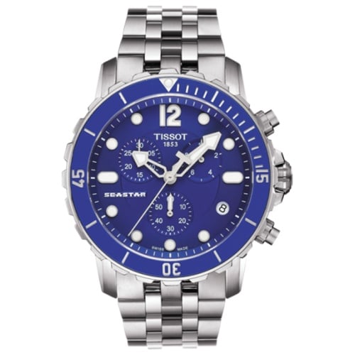 Tissot Seastar 1000 Quartz Chronograph Stainless steel / Blue / Bracelet