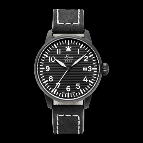 Laco Pilot Watch Special Models Model Luzern / Stainless steel / Black