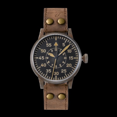 Laco Pilot Watch Original Leipzig Erbstück Stainless Steel / Black