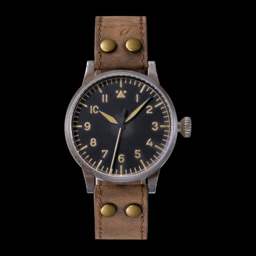 Laco Pilot Watch Original Westerland Erbstück Stainless Steel / Black