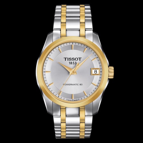 Tissot Couturier Powermatic 80 32 Stainless Steel / Yellow Gold PVD / Silver / Bracelet