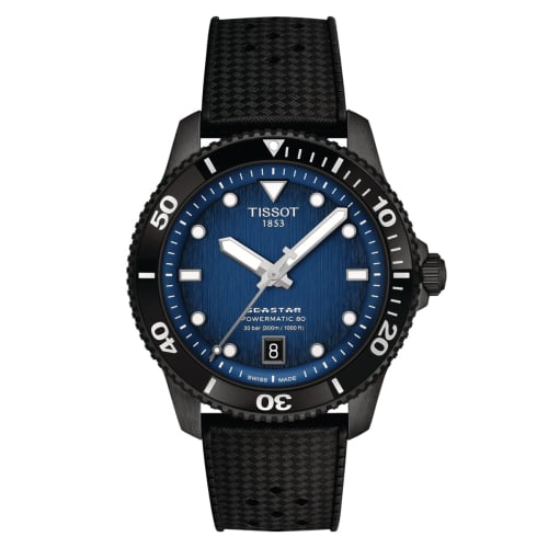 Tissot Seastar 1000 Powermatic 80 40 PVD / Blue / Rubber
