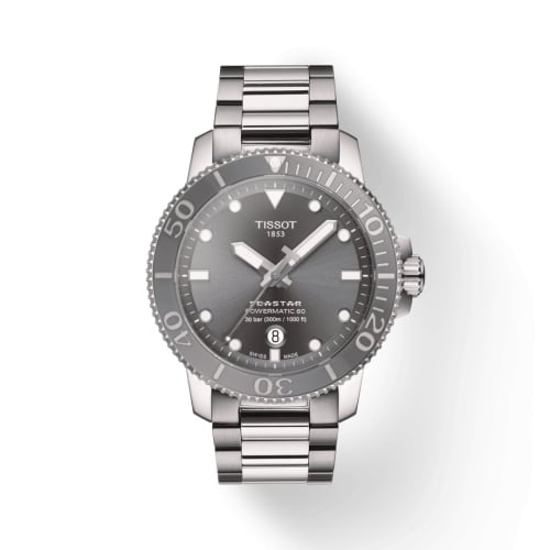 Tissot Seastar 1000 Powermatic 80 43 Stainless Steel / Grey / Bracelet