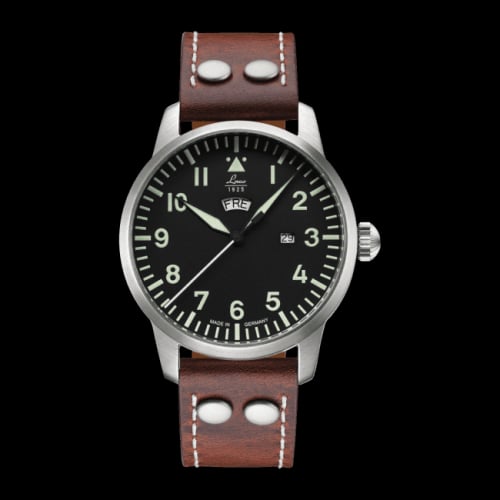 Laco Pilot Watch Basic Genf Stainless Steel / Black