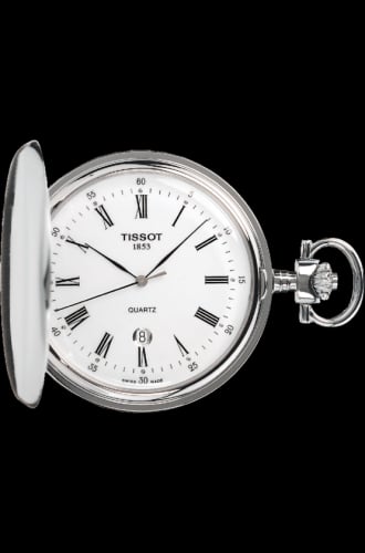 Tissot Savonette Quartz Stainless Steel / White-Roman