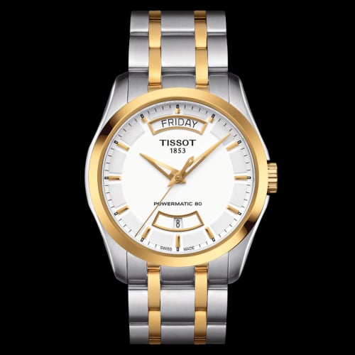 Tissot Couturier Powermatic 80 39 Stainless Steel / Yellow Gold PVD / White / Bracelet