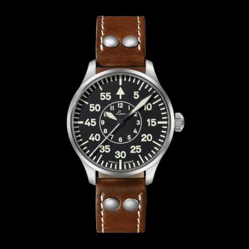 Laco Pilot Watch Basic Aachen Stainless Steel / Black