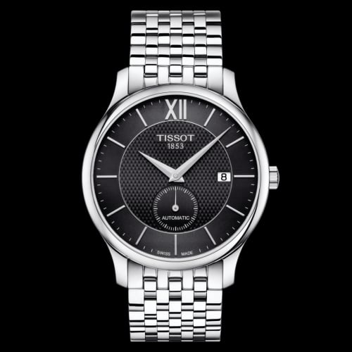 Tissot Tradition Automatic Small Second Stainless Steel / Black / Bracelet