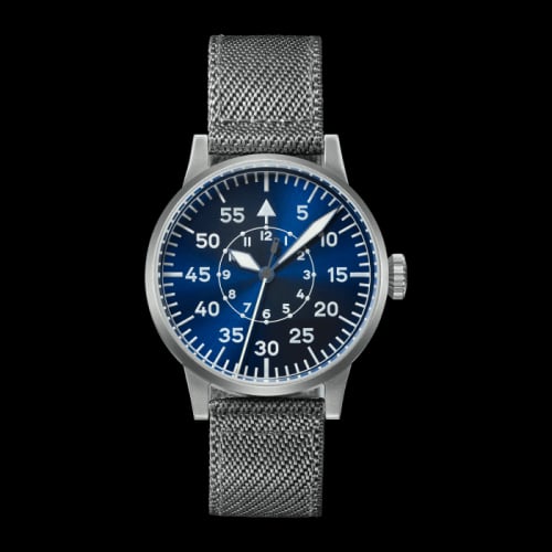 Laco Pilot Watch Original Leipzig Blaue Stunde Stainless Steel / Blue
