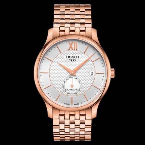 Tissot Tradition Automatic Small Second Rose Gold PVD / Silver / Bracelet