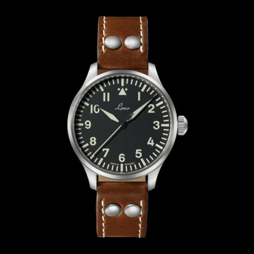 Laco Pilot Watch Basic Augsburg Stainless Steel / Black