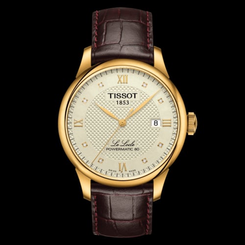 Tissot Le Locle Powermatic 80 39.3 Yellow Gold PVD / Ivory / Strap