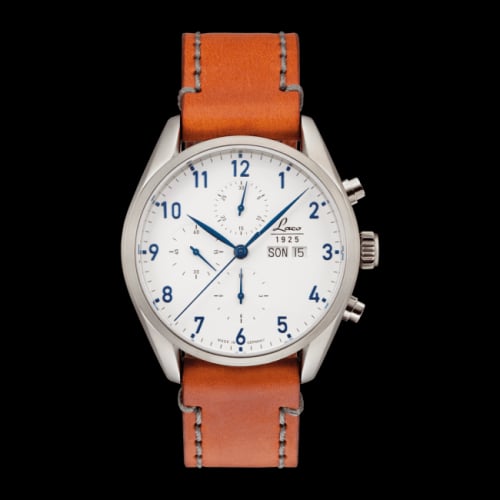Laco Chronographs Chicago / Stainless Steel / White