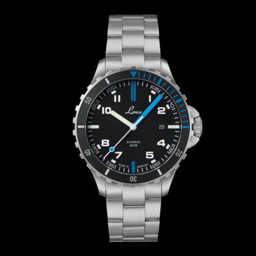 Laco Squad Watch Atlantik MB / Stainless steel / Black
