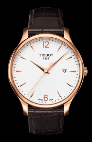 Tissot Tradition Quartz 42 Rose Gold PVD / Silver / Strap