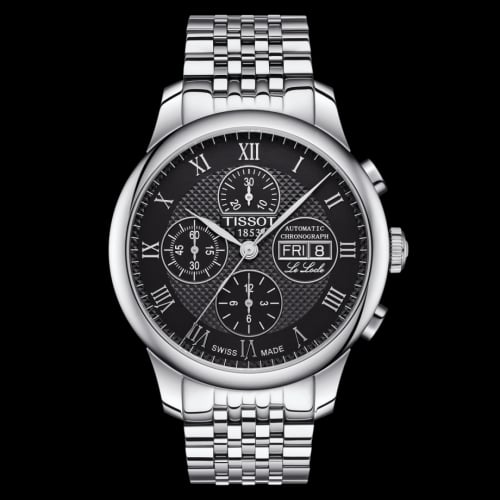 Tissot Le Locle 42.3 Valjoux Chronograph Stainless Steel / Black / Bracelet