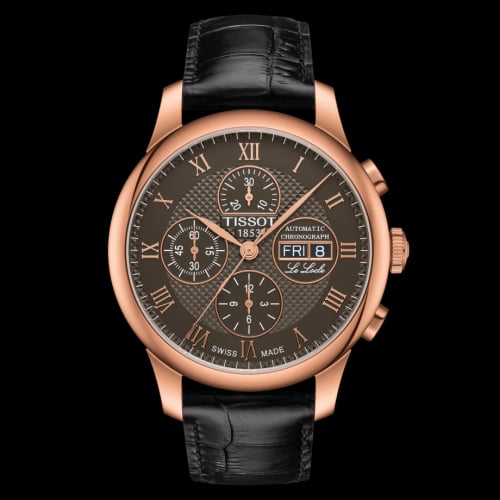 Tissot Le Locle 42.3 Valjoux Chronograph Rose Gold PVD / Bronze