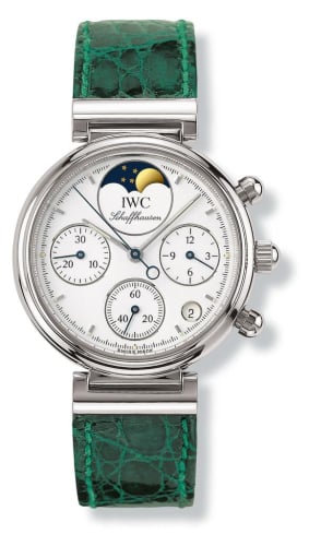 IWC Schaffhausen Kleine Da Vinci Stainless Steel / White / Green Croco