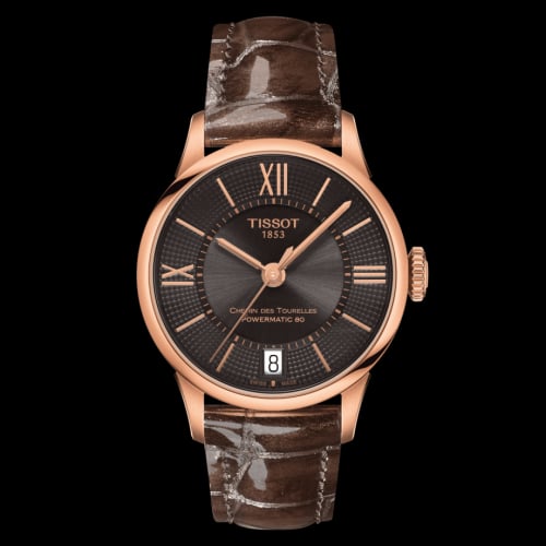 Tissot Chemin Des Tourelles Powermatic 80 32 Rose Gold PVD / Brown / Strap
