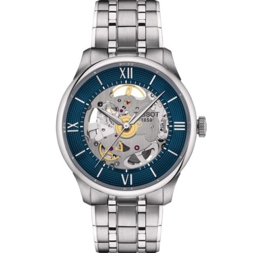 Tissot Chemin Des Tourelles Squelette Stainless Steel / Blue / Bracelet