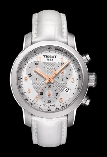 Tissot PRC 200 Quartz Chronograph Lady Rose Roman White