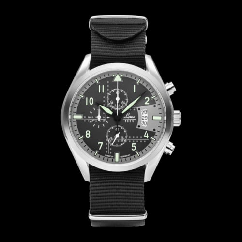 Laco Chronographs Detroit / Stainless Steel / Black