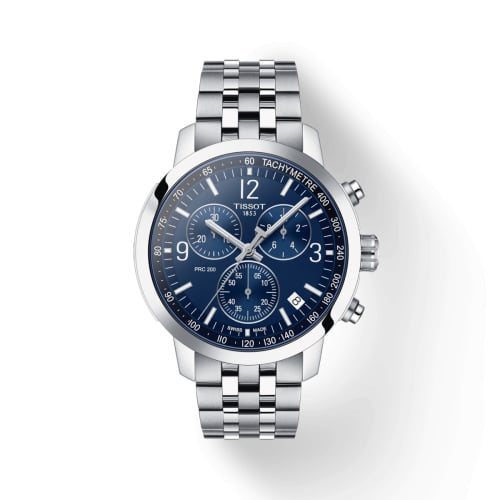 Tissot PRC 200 Quartz Chronograph Stainless Steel / Blue / Bracelet