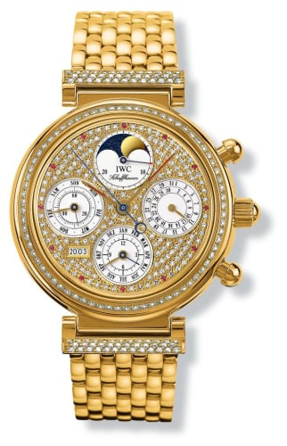 IWC Schaffhausen Da Vinci Perpetual Yellow Gold / Diamond / Paved / German / Bracelet