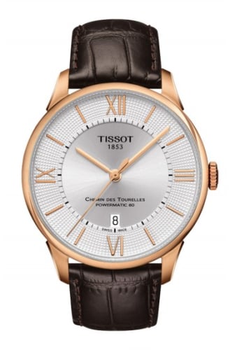 Tissot Chemin des Tourelles Powermatic 80 Rose PVD / Silver Roman