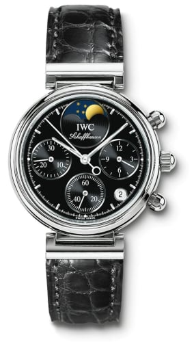 IWC Schaffhausen Kleine Da Vinci Stainless Steel / Black / Croco