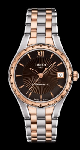 Tissot Lady 80 Automatic Stainless Steel / PVD Gold / Brown