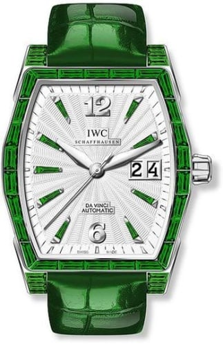 IWC Schaffhausen Da Vinci Automatic Midsize White Gold / Emerald / Silver