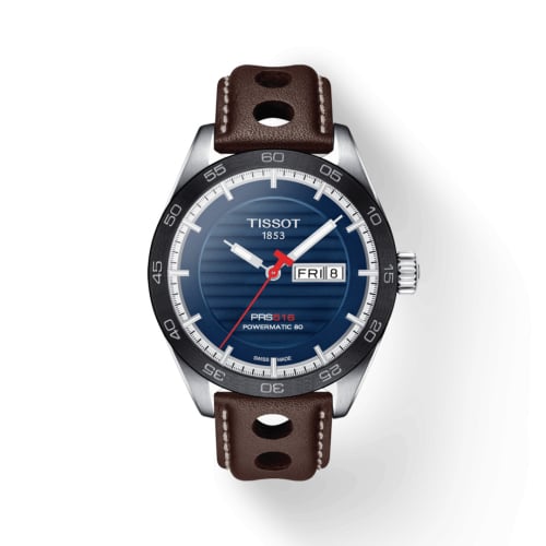 Tissot PRS 516 Powermatic 80 Stainless Steel / Blue / Calf