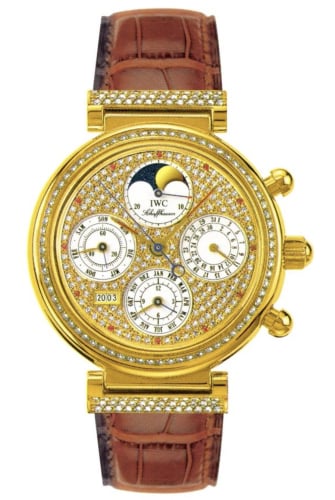 IWC Schaffhausen Da Vinci Perpetual Yellow Gold / Diamond / Paved / French