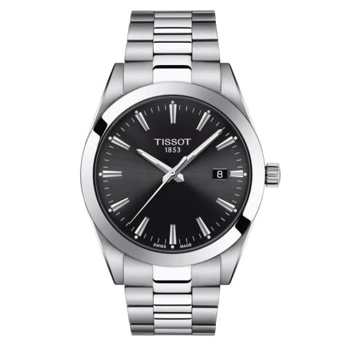 Tissot Gentleman Quartz Stainless Steel / Black / Bracelet